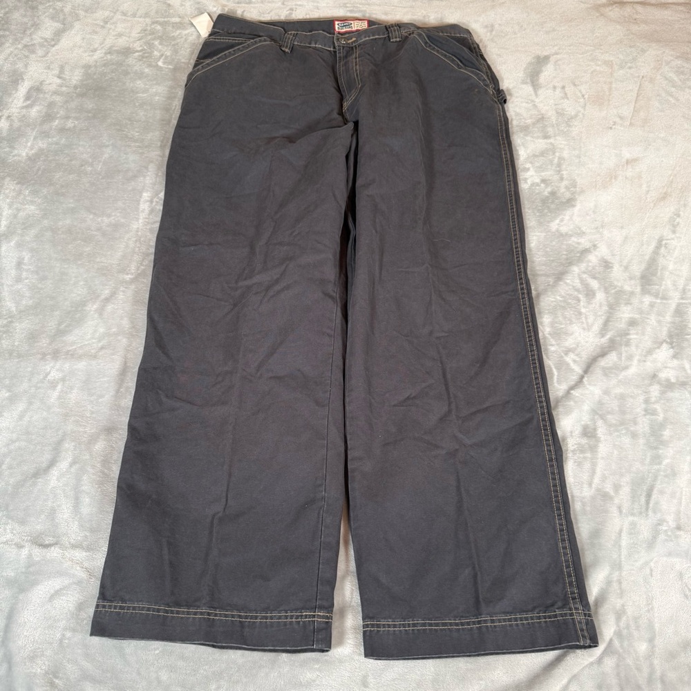 Vintage Old Navy Painters Jeans Mens Size 40x30 (Fits 38x30) Canvas Gray READ!